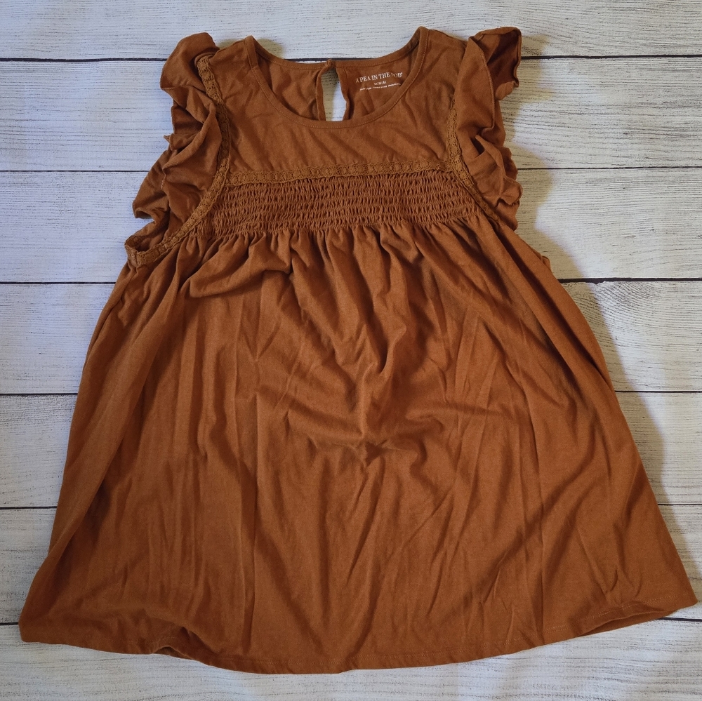 Dark Orange Seeveless Maternity Blouse - M